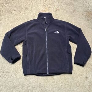 Men's THE NORTH FACE Jacket Full Zip Fleece Dark Gray Size Large Classic